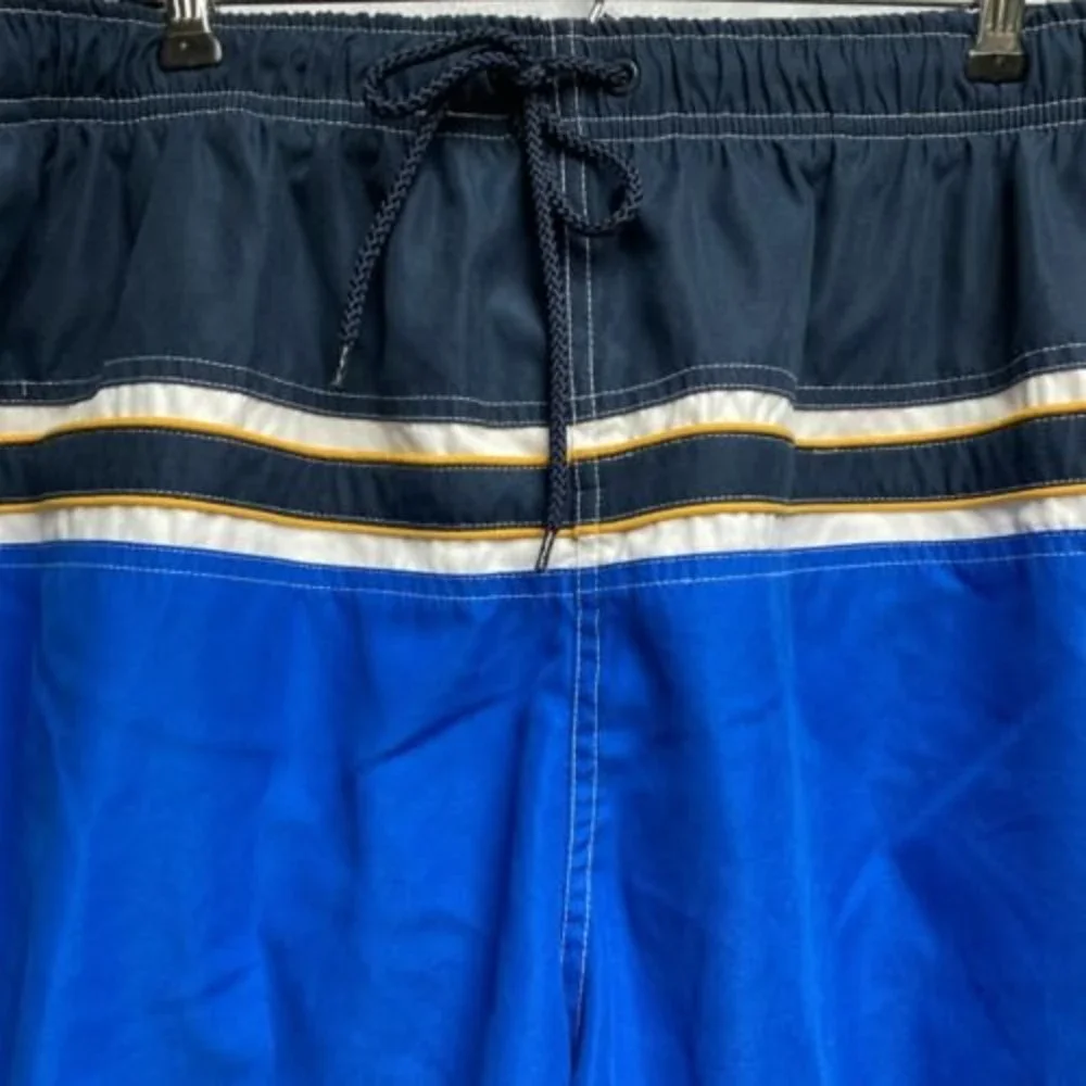 Islander XL mens swim trunks shorts suit blue white‎ & yellow